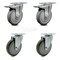 Service Caster 5 Inch Gray Polyurethane Wheel Swivel Top Plate Caster Total Lock Brakes, 2PK SCC-TTL20S514-PPUB-2-S-2 - alternate 1